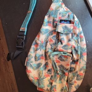 KAVU Rope Sling bag/purse Flamingo print